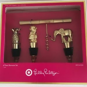 Lilly Pulitzer for Target 4 Piece Barware Set New